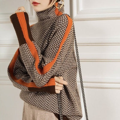 Halirra - Pull à col roulé chic et décontracté