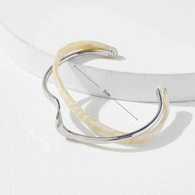 Zariah - Bracelet ouvert ondulé